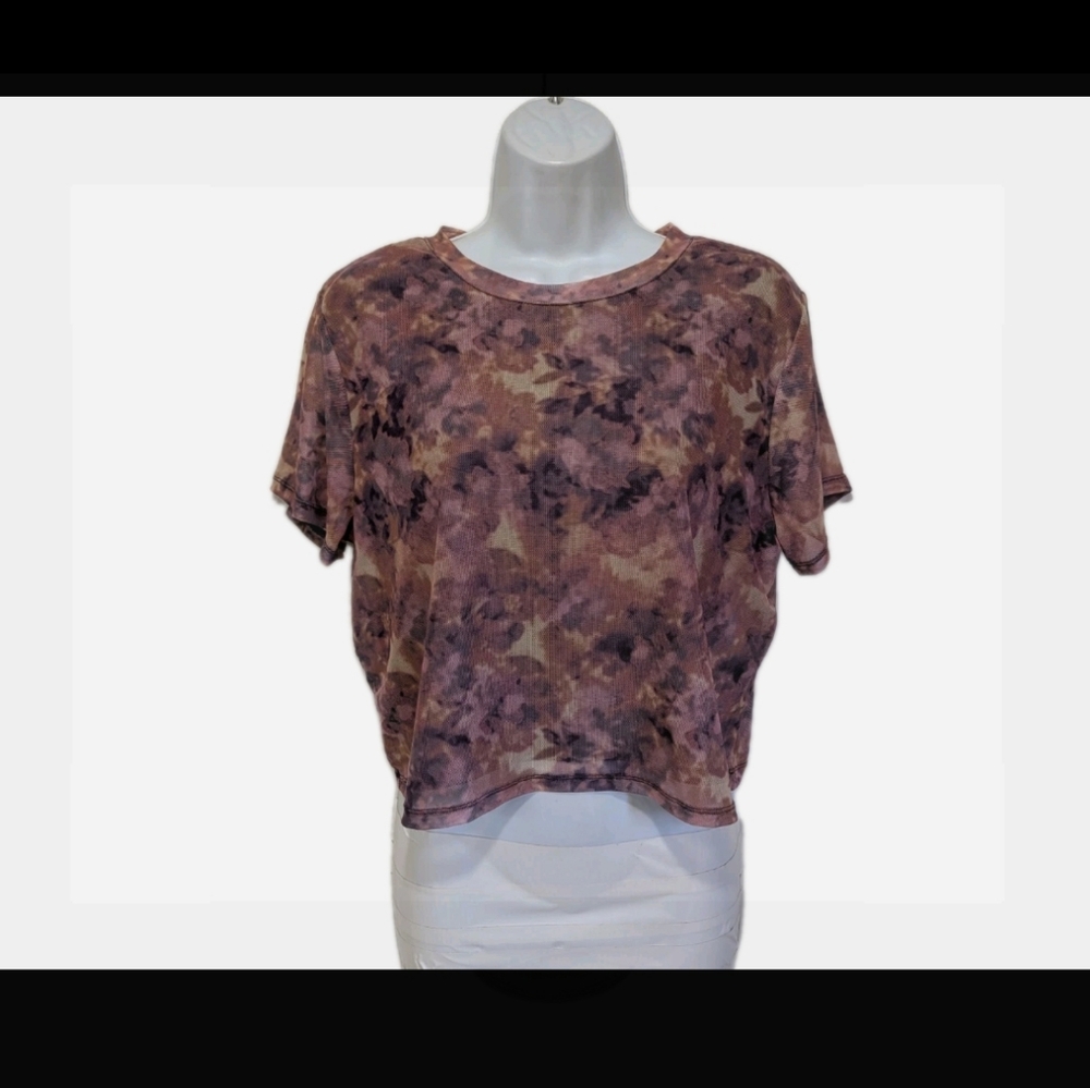 No Boundaries Mesh Crop Top XL Forest Fairy Whimsical #11